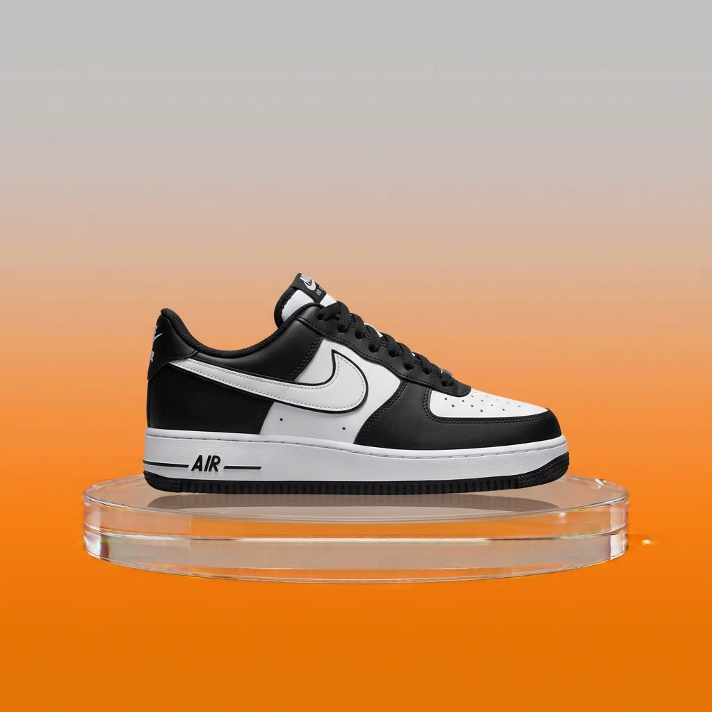 White Swoosh Panda Nike Air Force 1 '07 Low